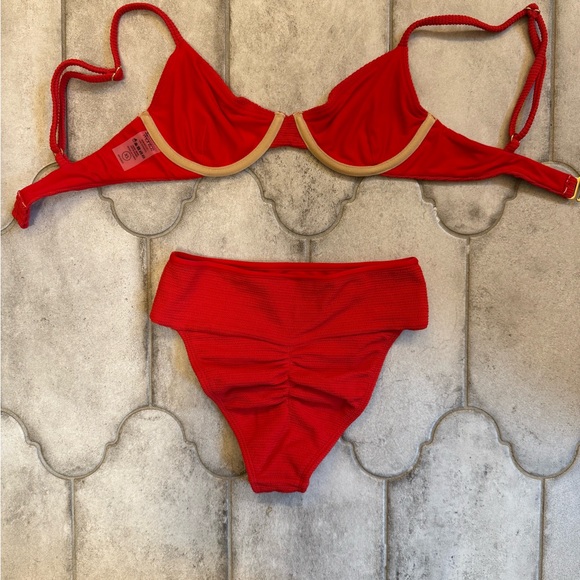 Montce Crimson Micro Scrunch Bikini Set- Size XS - Picture 8 of 10
